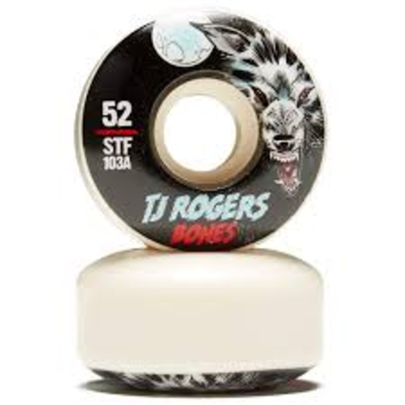 Bones - Rogers Black Wolf V3 Slims STF 103a Wheels (52mm/54mm) *SALE
