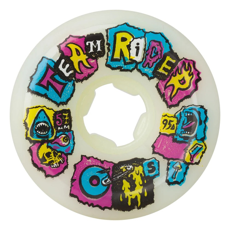 OJ - Team Rider White Multi 95a Wheels (57mm)