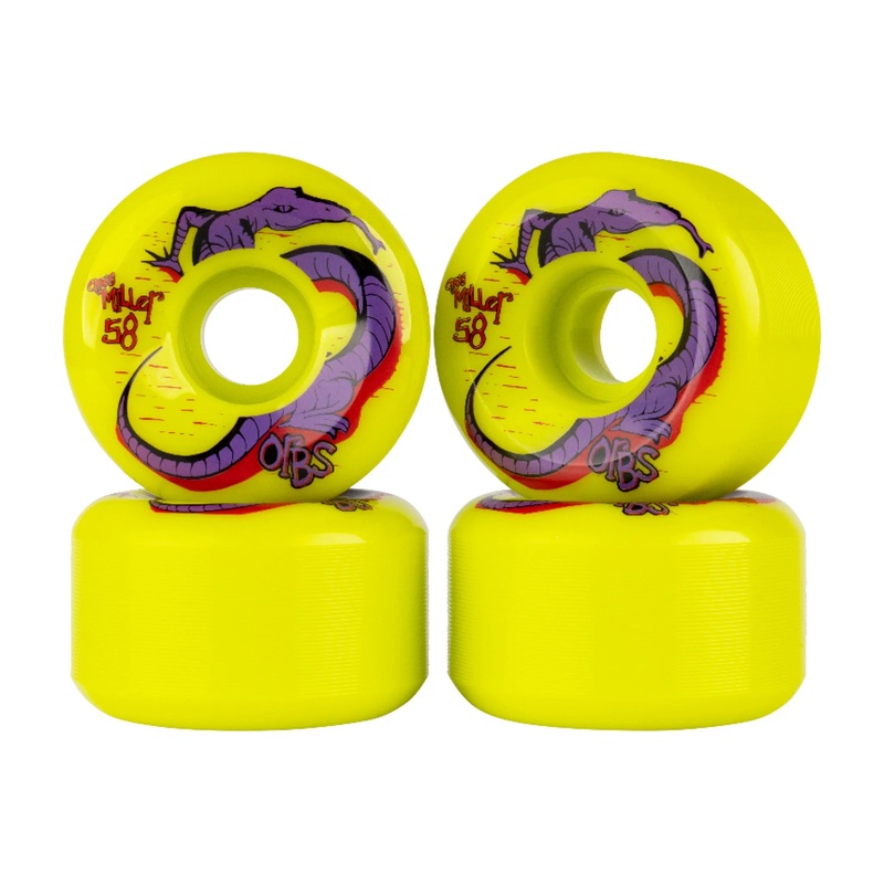 Orbs - Miller Neon Yellow Conical Specters Wheels (58mm) *SALE