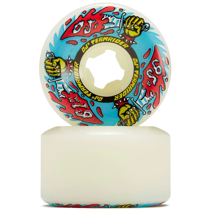 OJ - Team Rider White Blue 95a Wheels (61mm) *SALE