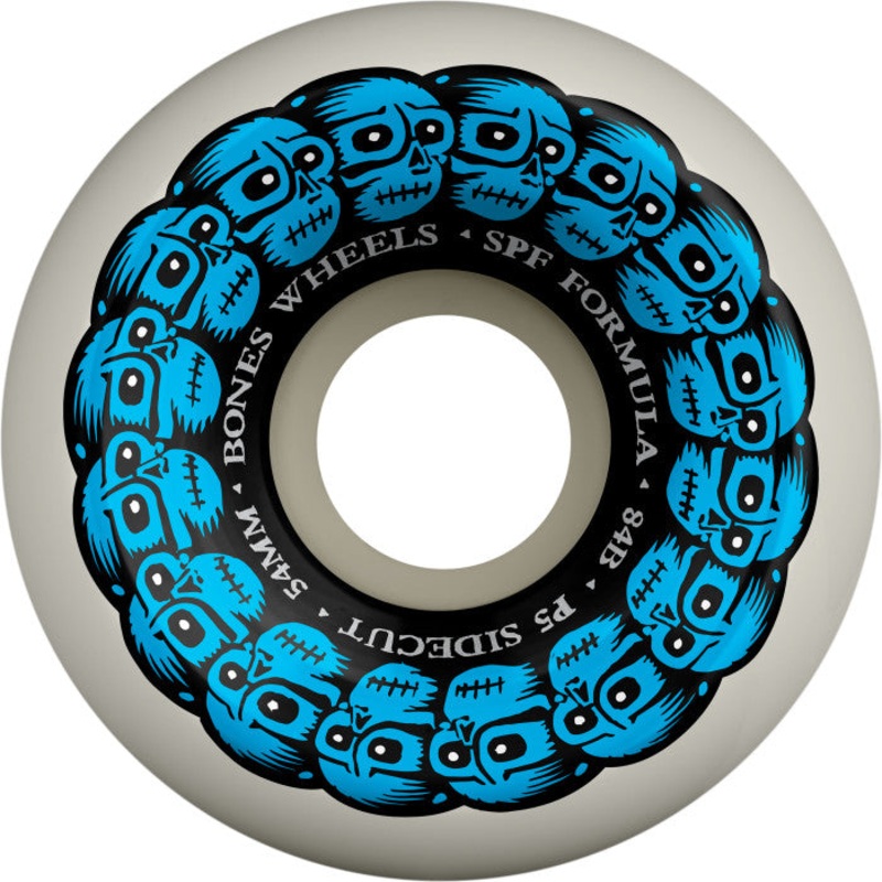 Bones -  Circle Skulls P5 Sidecut SPF 84B Wheels (Multiple Sizes)
