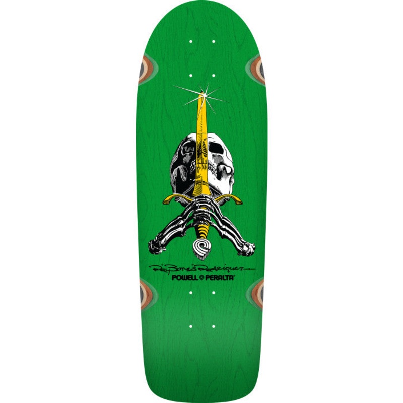 Powell - Ray Rodriguez OG Skull & Sword Snub Rodriguez Green Stain (10")